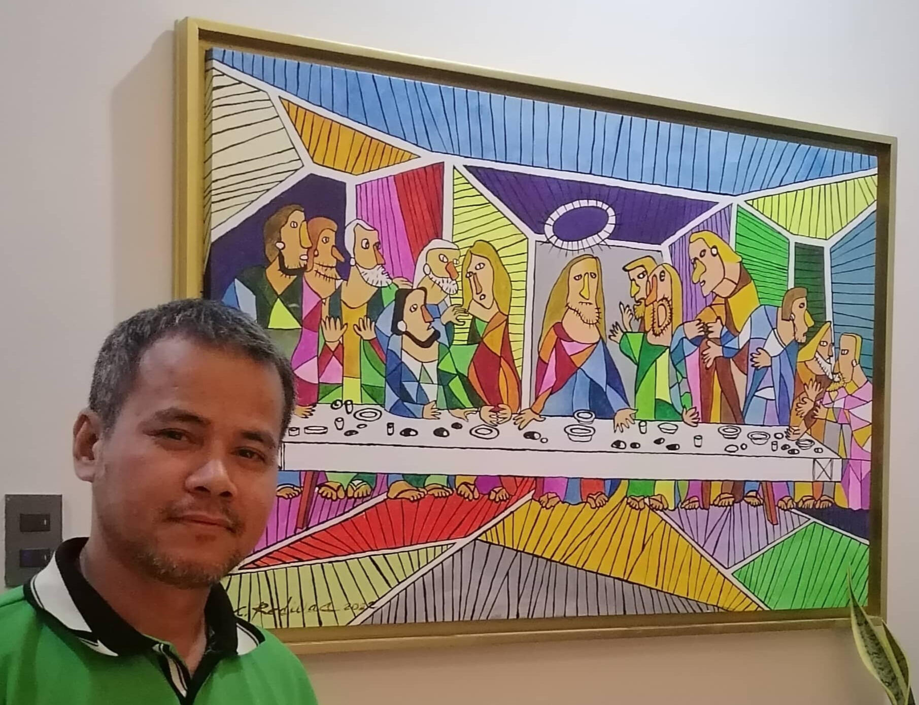Modern Art Last Supper in Acrylic on Canvass